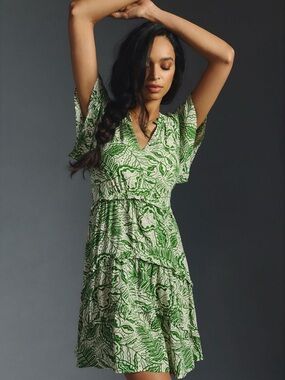 Anthropologie Robinson Tiered dress Size small